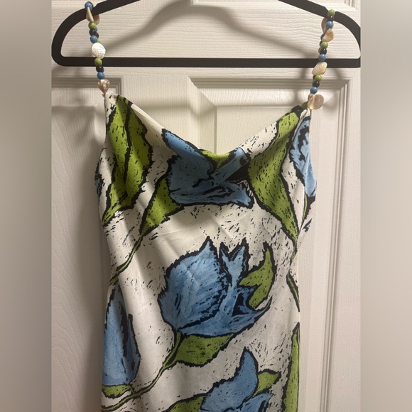 Topshop - Cowl Neck Slip Dress with Beaded Straps - NWT - Size 4 - Picture 7 of 7